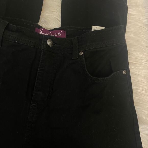 Gloria Vanderbilt Rail High Rise Black Straight-Leg Jeans Women's Size 8 Petite - Picture 4 of 8